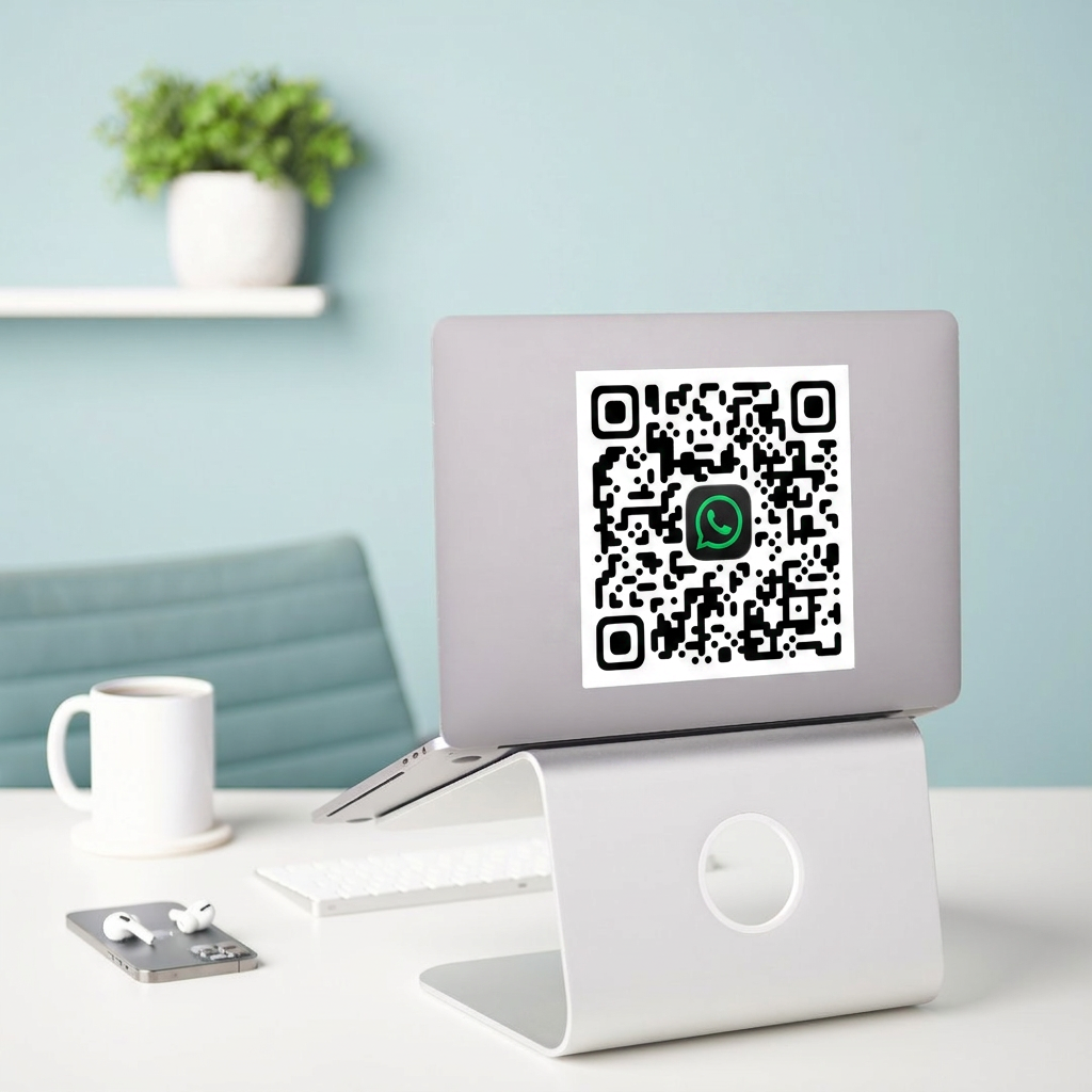 Pro QR Car Sticker by Tink.you Product View Laptop