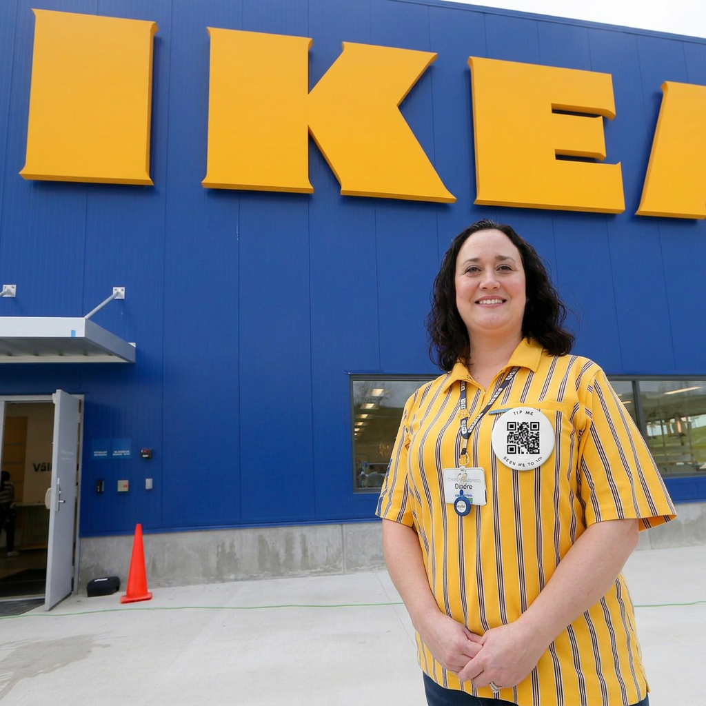The Tink.you Chest Tipping Badge on Ikea manager