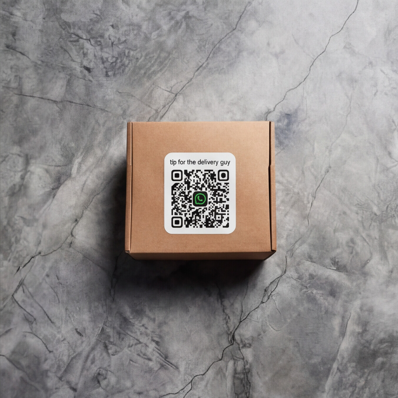 Tipping QR Package Sticker Product View 3
