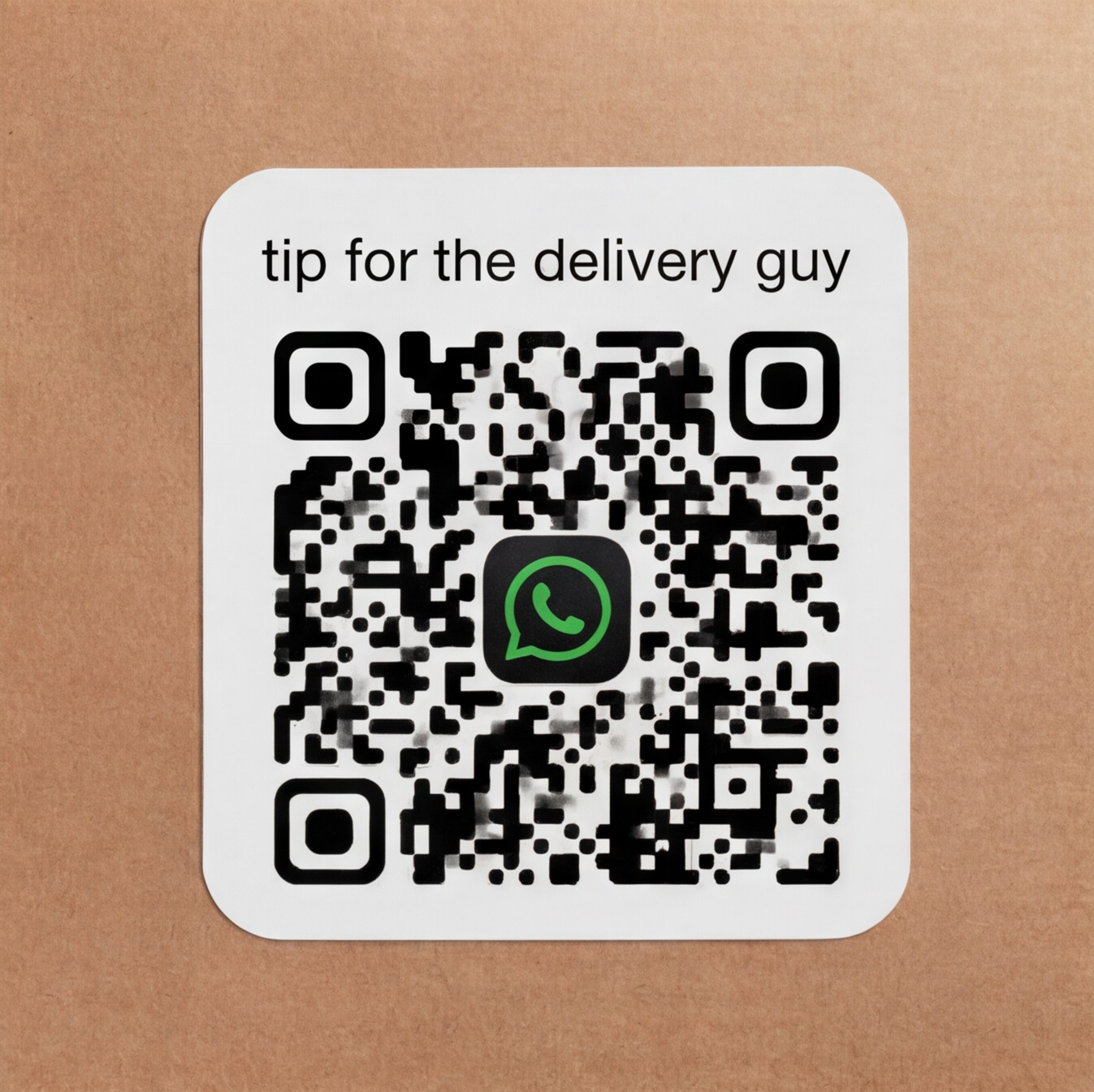 Tipping QR Package Sticker Product View 4