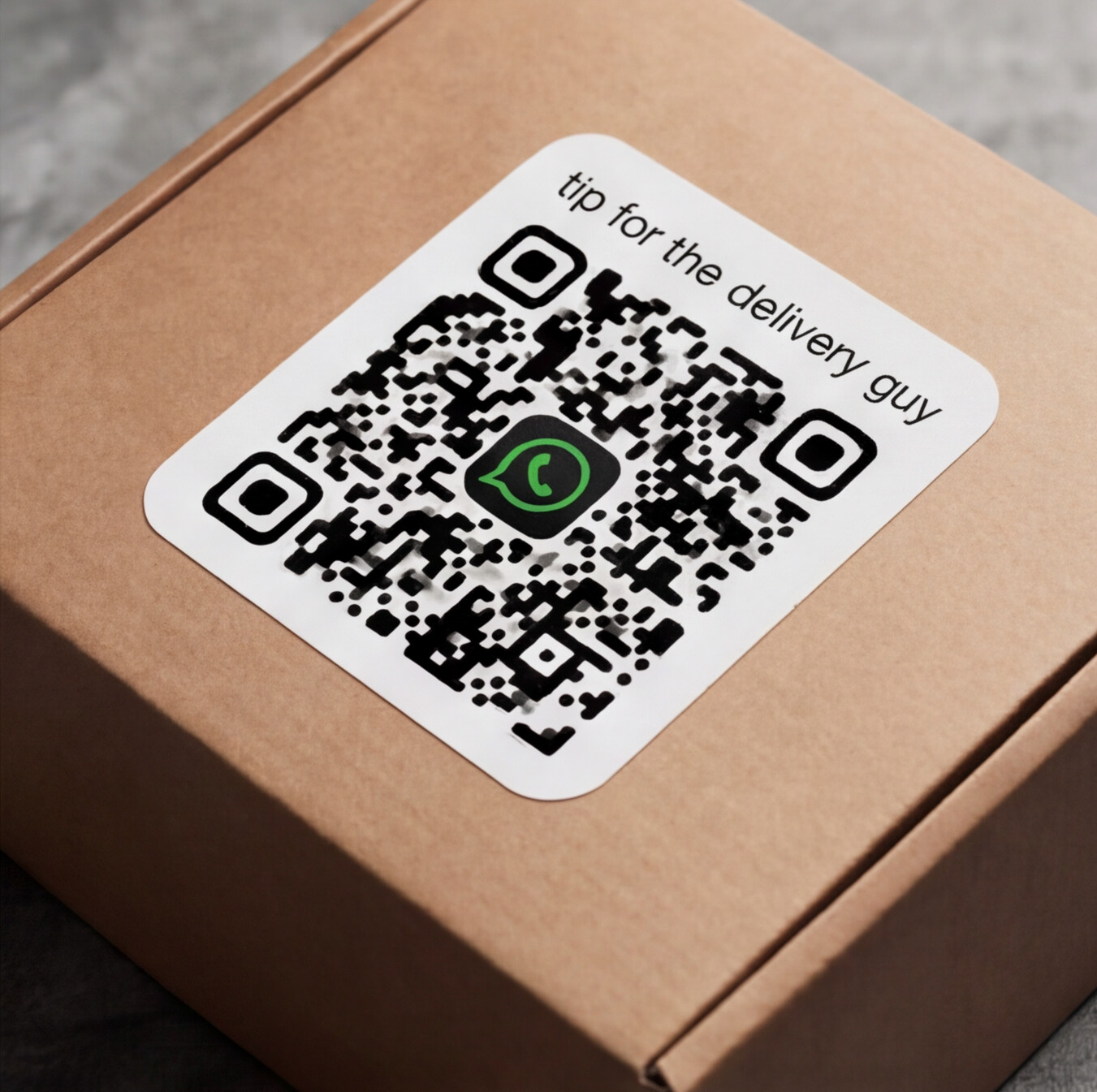 Tipping QR Package Sticker Product View 5